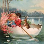 Kartka z życzeniami wielkanocnymi, ok. 1910 r., fot. SHUTTERSTOCK.COM