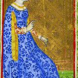 Tarot Viscontich Brera-Brambilla: Cesarz i Królowa, warsztat Bonifacia Bemba, poł. XV w.