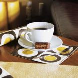 Kawa z mlekiem. Takie kolory mają serwetki firmy PAW COLLECTION.