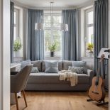 pokój gościny w domu inspirowanym modernizmem