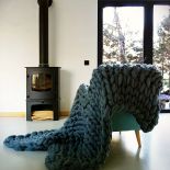 gruby koc z wełny czesankowej