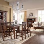 Kolekcja Vienna - drewno brzozowe, kolor czereśnia bursztynowa. Za stół zapłacimy 2195 zł, za krzesło - 450 zł. MATKOWSKI