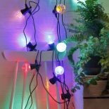 kolorowe oświetlenie na balkon