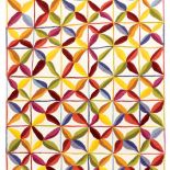 Kolorwy dywan z mozaikoym motywem. Projekt Nani Maquina.