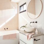 pastelowa łazienka w stylu skandynawskim