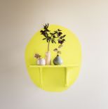 KÓŁKU na ścianie farba Fusion Matt, kolory z mieszalnika Dulux: tło F2.04.74, kółko G4.50.75, półka