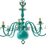 STARY ŻYRANDOL z mosiądzu pomalowany farbą w kolorze Florence, 145 zł/1 l, ANNIE SLOAN