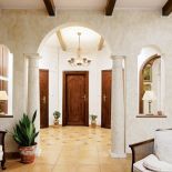 Kolumny w salonie. Rezydencja w mieszkaniu