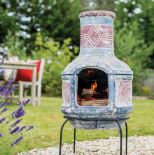 gliniany kominek ogrodowy