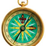 Kompas kieszonkowy, XIX w. Z kompasem w podróży