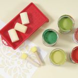 Korale jesieni do namalowania na ścianie. Szablon do pobrania.