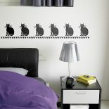 Koty na ścianie. Kot na ścianę - szablon do malowania