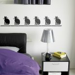 Koty na ścianie. Kot na ścianę - szablon do malowania