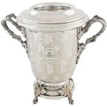 Krater do chłodzenia wina, Fabryka Wyrobów Srebrnych i Platerowanych J. Frageta, XIX w.