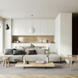 biała kuchnia otwarta na salon