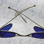 Srebrne, z soczewkami w kształcie podkowy i przedłużanymi zausznikami, Francja, 1850 r.