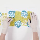 Kwiaty na koniec lata - szablon do zrobienia dekoracji na ścianie lub meblach.