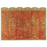 Laka i złoto, XIX w., Chiny. Ładnie zasłonięte: elegancki parawan pokojowy