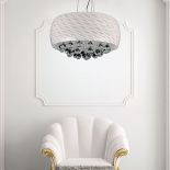 Lampa Moonlight Deco firmy Max-Light, szkło opal i chrom. Cena 1402 zł. elektromag lighting