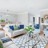 aranżacja salonu na lato styl hamptons