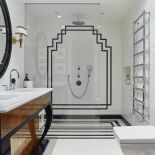 łazienka w stylu art deco i nowojorskim