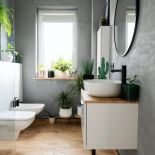 łazienka w bloku w stylu skandynawskim zdjęcia