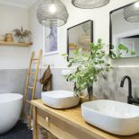 łazienka styl boho z loftowym