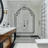 łazienka z prysznicem styl art deco