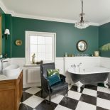 łazienka z wanną styl retro