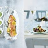 Łosoś w pomarańczach i medaliony wołowe