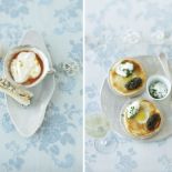 Macchiato z homara i brioszki z jajkiem