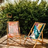 leżak plażowy drewniany