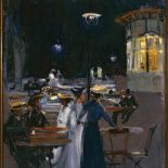 Ludwik de Laveaux, Kawiarnia paryska , po 1890 r., MUZEUM NARODOWE W WARSZAWIE