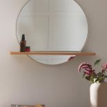 Okrągłe lustro z półeczką,