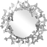 lustro w srebrnej ramie