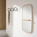 nowoczesne lustro z półką do przedpokoju