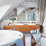 Lustrzany taboret - Mint Grey. Błyszczący dom w nowym włoskim stylu