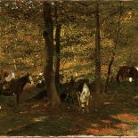 Maksymilian Gierymski Patrol dragonów w czasie postoju , Museum Biberach