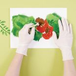 Malujemy kolejno elementy fresku. Jesienna jarzębina