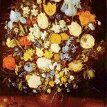 Mały bukiet kwiatów w glinianym garnku , 1599 r. , Jan Brueghel Starszy