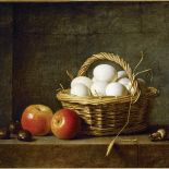 Martwa natura z koszem jajek , Henri Horace, 1788 r.