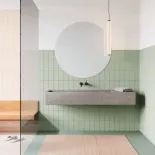 zielona łazienka w macie