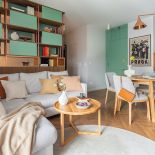 mieszkanie 53 m2 w zieleni i błękicie