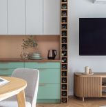 mieszkanie 53 metry w zieleni i błękicie