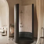 okrągła kabina prysznicowa