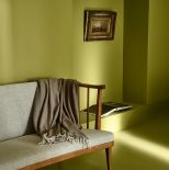 Tikkurila L391 Chameleon żółto-zielony odcień w salonie