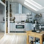 Prosty okap kuchenny w prostej, klasycznie urządzonej kuchni.