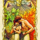 Tarot Alfonsa Muchy, Kochankowie. Karty Tarota jak dzieła sztuki