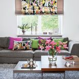 Na rolety Marzena wybrała tkaniny marki Manuel Canovas