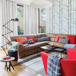 Na ścianie tapeta Cole Son. Nowoczesny dom na wsi